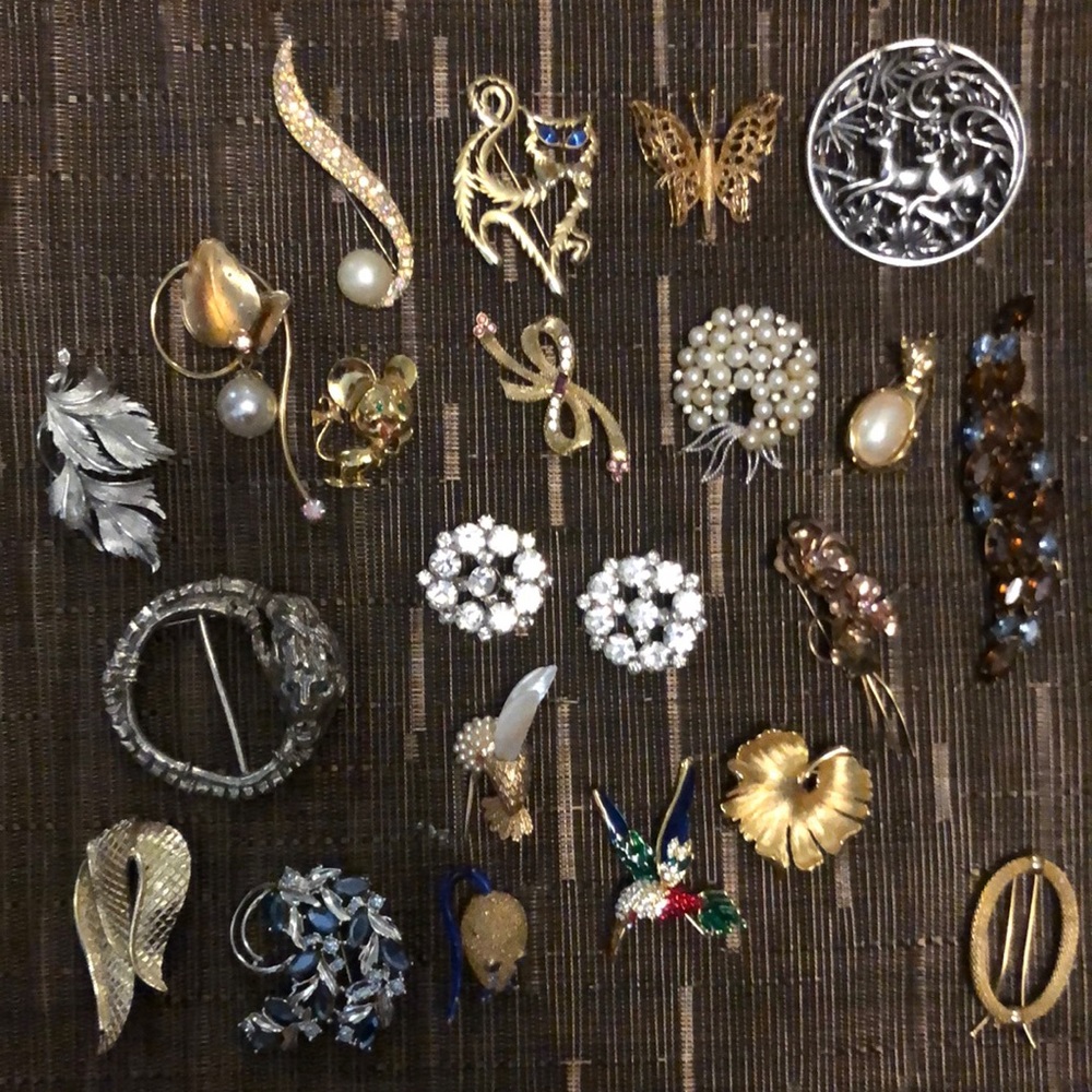 Various pins/brooches